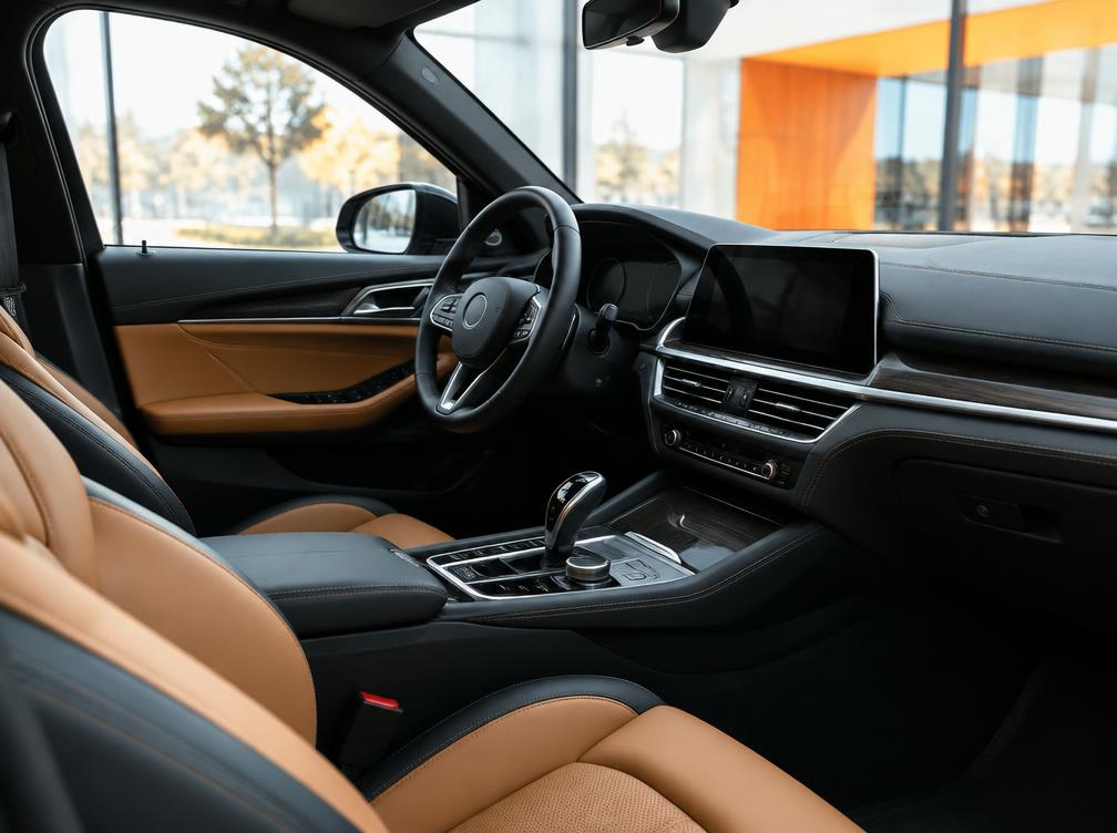 Illustrative premium car interior