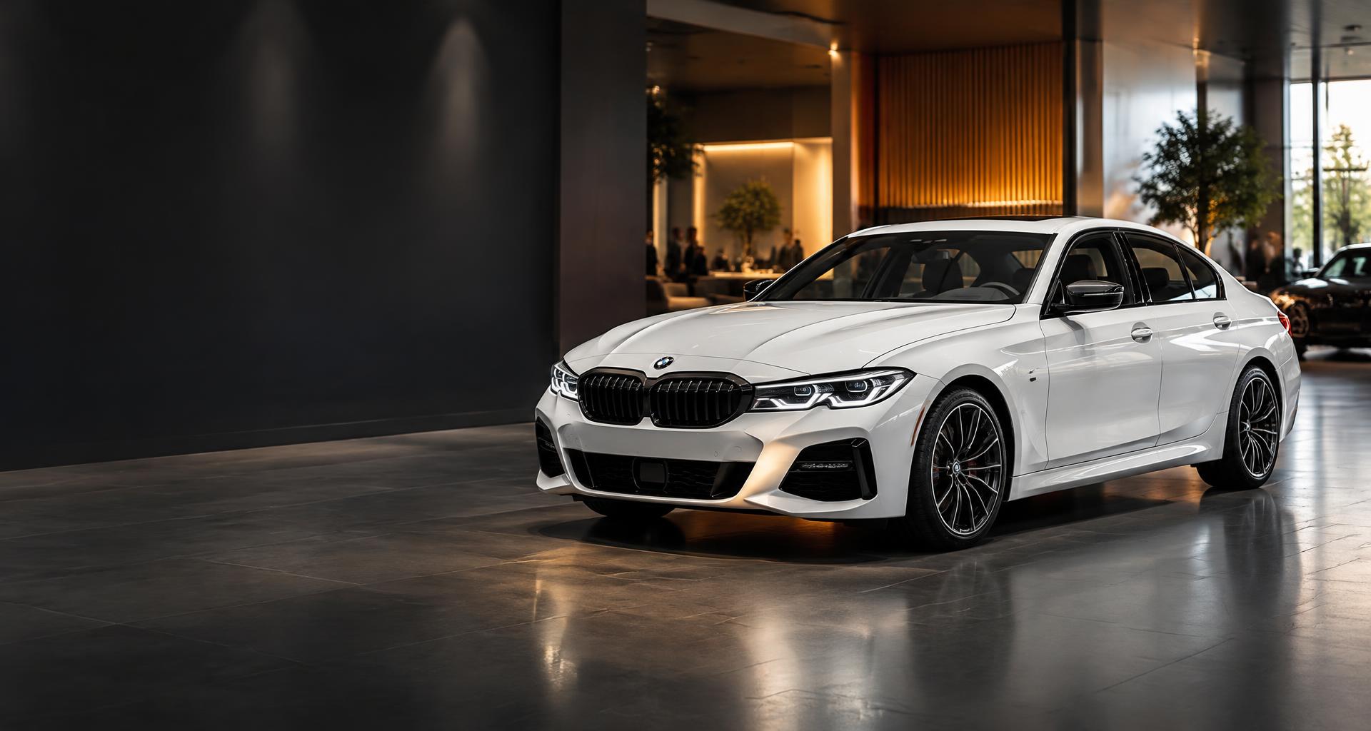 Illustrative car in a modern showroom; not confirmed inventory
